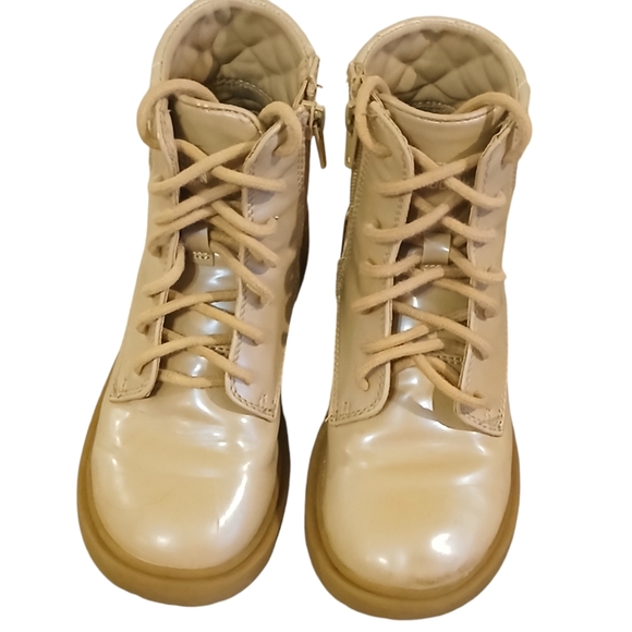 Steve Madden Girl's Jalyn  Iridescent  Lace Up Boots With Side Zipper Sz… - Picture 2 of 6